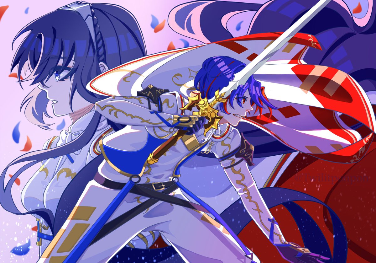 Twilitponpon's tweet image. Divine Dragon Twins 
#alear #FireEmblemEngage