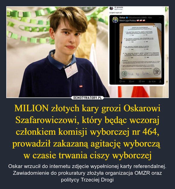 CytatyPis's tweet image. Żeby było sprawiedliwie, niech poniesie konsekwencje swoich działań