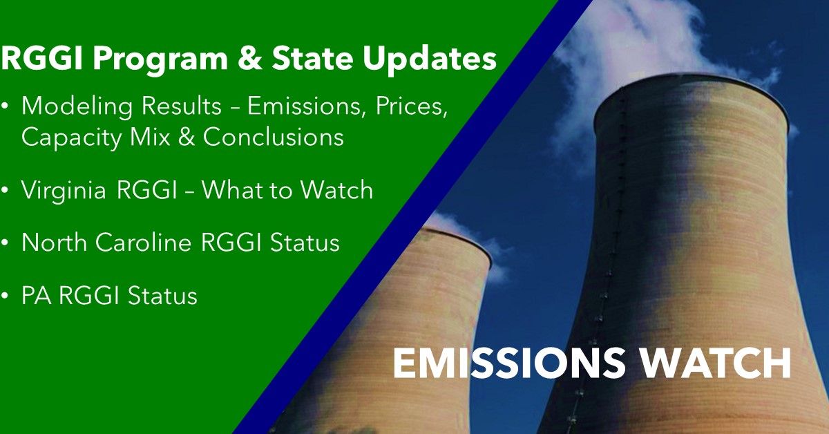Emissions Watch coverage includes #RGGI Program modeling results, prices, capacity mix and conclusions.  Plus analysis on what to watch for in the Virginia / RGGI back and forth, status on North Carolina and Pennsylvania.  #carbonmarkets #energytwitter buff.ly/4663c3c