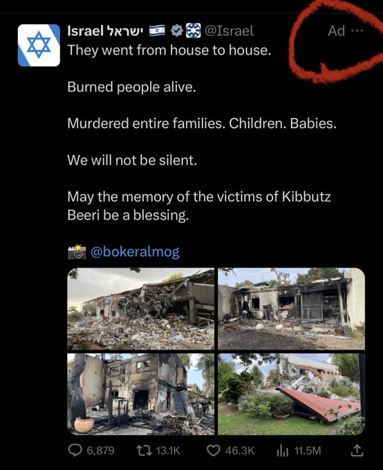 Anyone else notice this? @Israel buying ads to show people destroyed houses?  Blocked.   FYI: I am on<a class="tags" target="_blank" title="On Twitter" href="/?out=eyJ0eXAiOiJKV1QiLCJhbGciOiJIUzUxMiJ9.eyJpYXQiOjE3MjA5NTAxMTIsImlzcyI6InR3cG9ybnN0YXJzLmNvbSIsIm5iZiI6MTcyMDk1MDExMiwiZXhwIjoxNzUyNDg2MTEyLCJyZWRpcmVjdF91cmwiOiJodHRwczovL3R3aXR0ZXIuY29tL0lzcmFlbCJ9.3Z2jAQjN5eBLFeFvsgGavm2GLO16681KWbwGonkzd6hNJGUQ3pv9O-Q2frtpPLxR_tqto6Fei9WOcXVG_gzvhQ">@Israel</a>