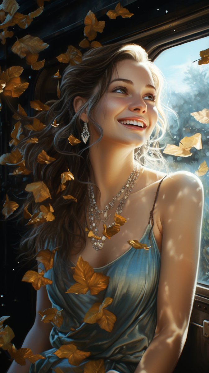 MasterCraftAI's tweet photo. Whispers of autumn ride the October train, as leaves serenade in golden refrain.

 #AIArtCommunity #aiart #aifashion #midjourney #AIArtwork https://t.co/WmFEVMvP7V