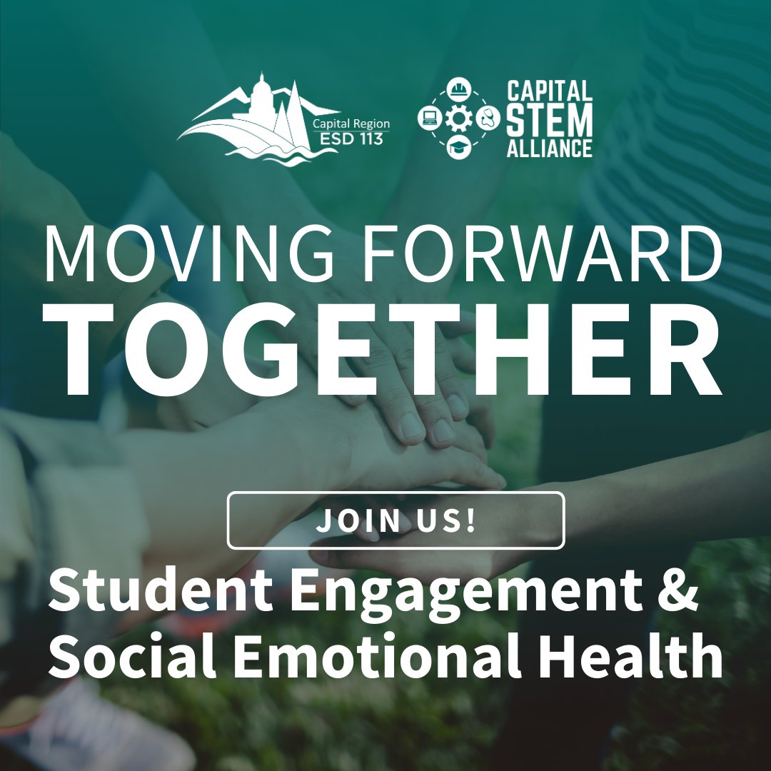 Join us on November 9 at 4:30 for the second Moving Forward Together event! This online event will focus on student engagement &amp; social emotional health. Learn more at bit.ly/3S1HetB #WeAreESD113 #YouthMentalHealth #StudentEngagement