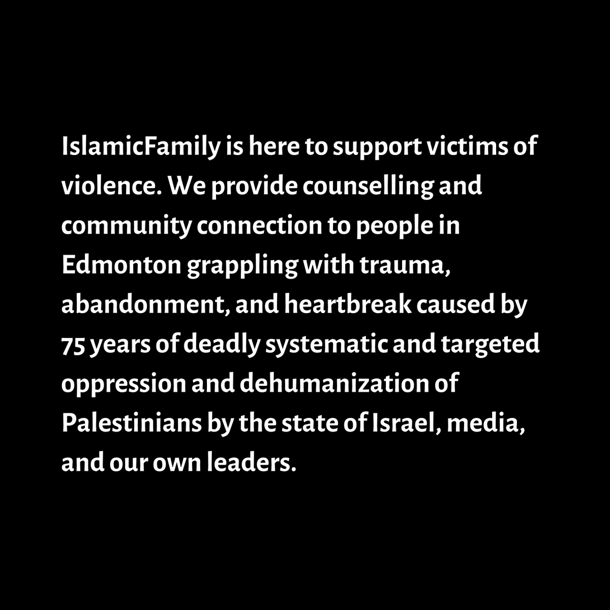 IslamicFamilyCA's tweet photo. IslamicFamily is here to support victims of violence. 🧵 https://t.co/XhK7eNqAEQ