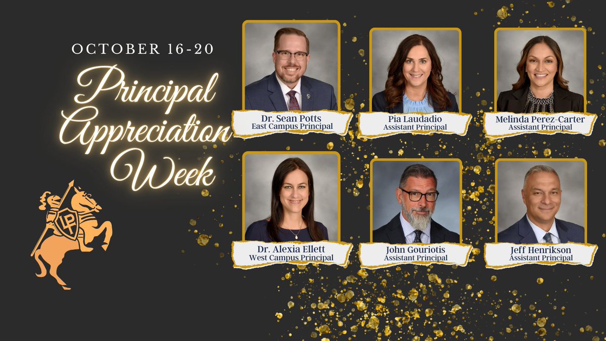 As Principal Appreciation Week kicks off, #WeAreLakePark celebrates LP admin for their passion &amp; always putting <a href="/lplancersnation/">Lancer Nation</a> first! Help us #ThankAPrincipal by acknowledging the leadership of <a href="/LPprincipals/">Alexia Ellett (WC) & Sean Potts (EC)</a>, <a href="/JohnGouriotis/">John Gouriotis</a>, <a href="/JHenriksonLP/">Jeff Henrikson</a>, <a href="/PiaLaudadio/">Pia Laudadio</a> &amp; Melinda Perez-Carter.💙