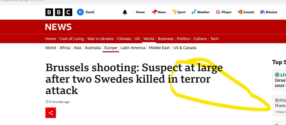 1300 Jews get slaughtered. The BBC says it is not terrorism A shooting in Brussels and within the hour... The BBC says it is terrorism UTTER BASTARDS