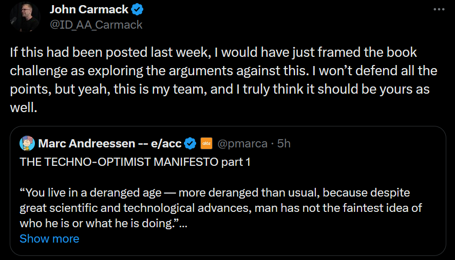 Very gradually over the last 20 years we all collectively decided that if you can do math or program a computer real good, then you must be smart enough to talk about things that do not involve doing math or programming a computer real good, and it's been downhill ever since.
