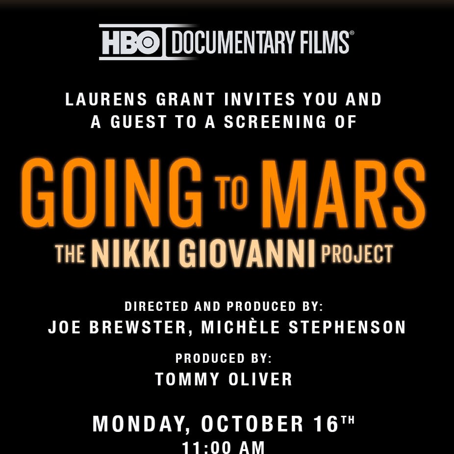 twotrey23's tweet image. Just out of #GoingToMars #TheNikkiGiovanniProject screening event #NikkiGiovanni @tarajiphenson