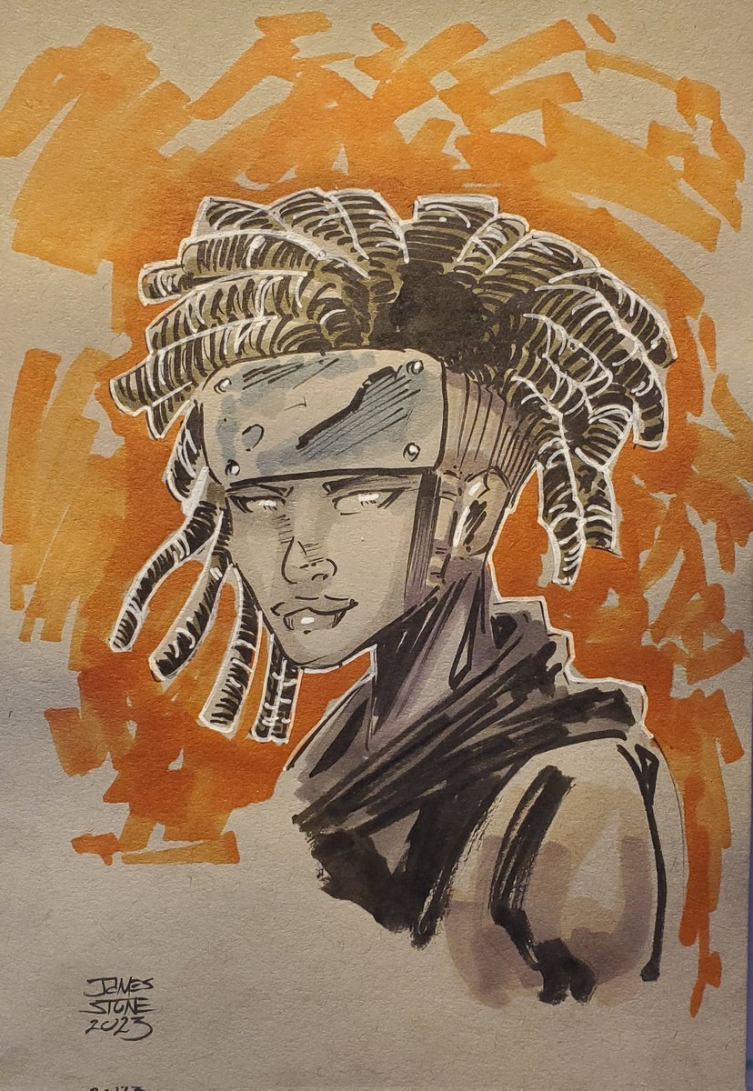 JamesLeeStone's tweet photo. #Drawtober Day 13 an #OriginalCharacter #PenSketch #MarkerSketch #PenAndInk #MakeArt #Art #OriginalArt #SketchBook #Sketch #dredlocks #OpenForCommissions #CommissionsOpen https://t.co/itNOZAlwoa
