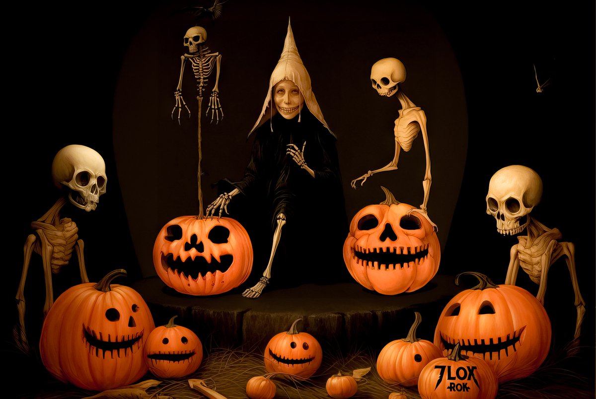 7LoxRok's tweet photo. When witches go riding, and skeletons are seen, the moon laughs and whispers; 'Tis nearly Halloween'.
#7LoxRok #7Lox #7LR #darkandtwisted #halloween🎃 #halloweenart #halloweenlover #horror #devilrock #horror #horrorcommunity #horrorfamily #horrorlover #horrorshow #newweird https://t.co/bbZHHQ5DgB