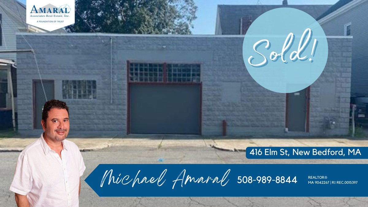AmaralAdvantage's tweet photo. SOLD with Michael Amaral!
📍 416 Elm St, New Bedford, MA
📱 Contact Michael at 508-989-8844 for your real estate needs! #AmaralAdvantage #Sold #NewBedford #RealEstate #SellwithUs #SellwiththeAmaralAdvantage https://t.co/IF0bTjkp7t