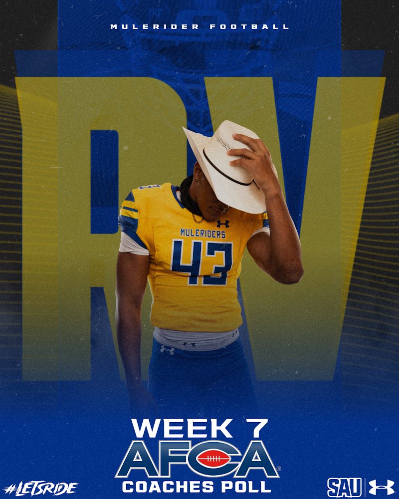 🏈 For the second straight week and for the third time this season, Mulerider Football is receiving votes in the <a href="/WeAreAFCA/">AFCA</a> Division II 🔝2️⃣5️⃣💪

#GoMuleriders #LetsRide #theGAC