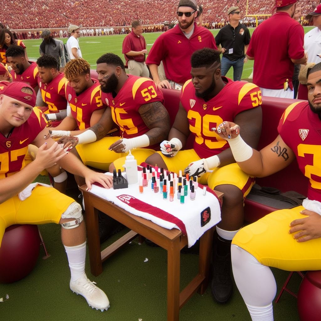 thetyrusaurus's tweet photo. USC Football is already getting dialed in for the rematch against Utah! https://t.co/mfwNlNgvVd