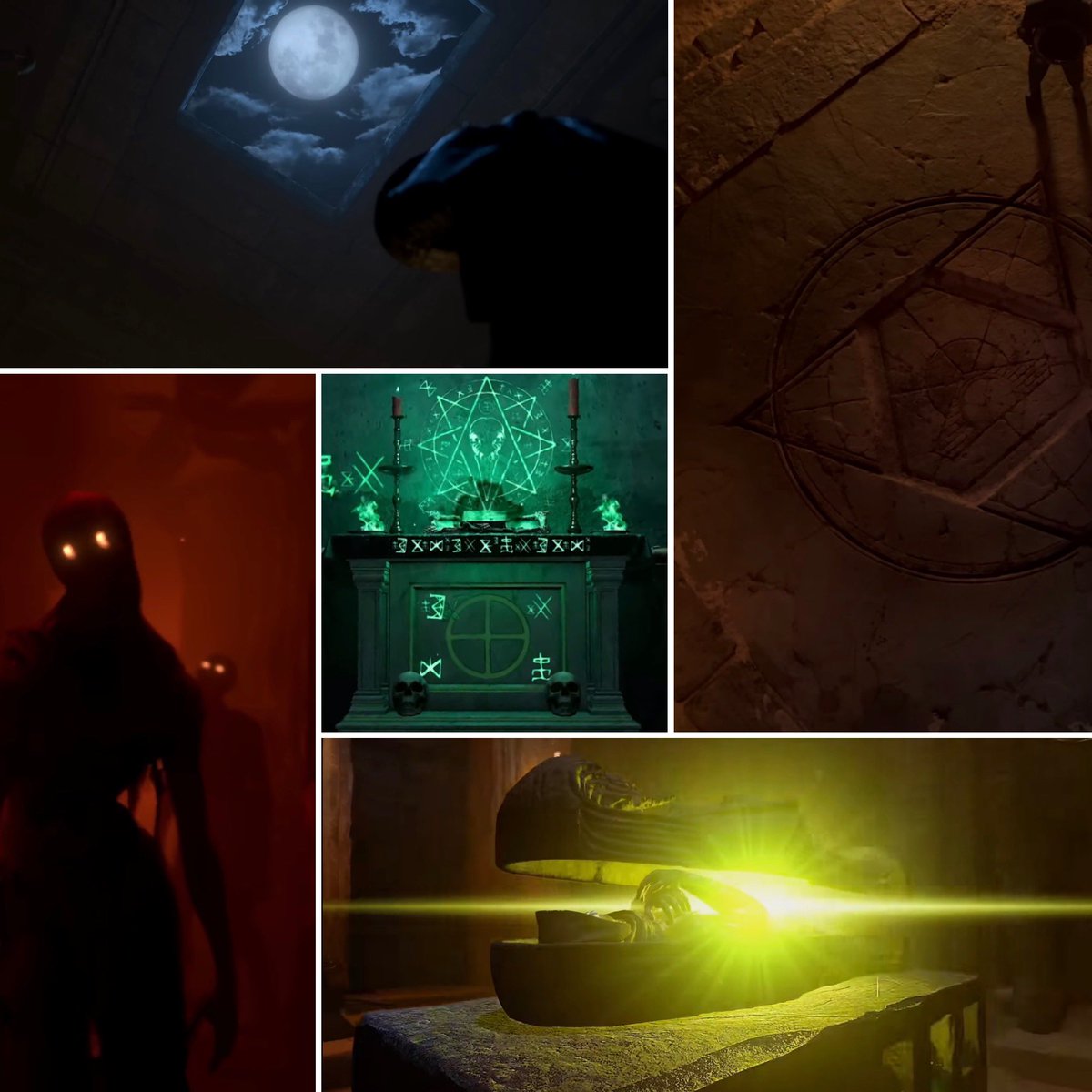 KillerStidge's tweet photo. I suspect the Tomb where the Catacomb can be seen during the summoning in #theHaunting event trailer for #Warzone’s #OperationNightmare will be located near the SW section of Oasis in #AlMazrah just after the secret DRD Koschei entrance as shown in my previous post from May ‘23 https://t.co/8RsFru6Fxn