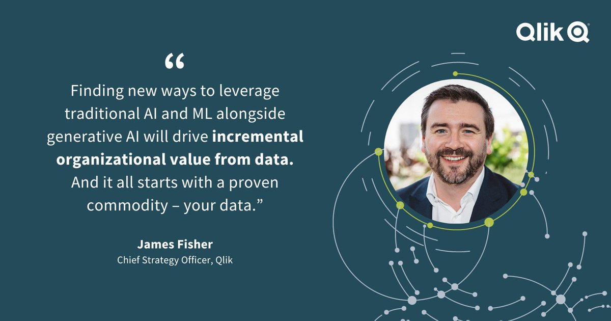 Hype for #GenerativeAI is real, but Qlik’s @jamesafisher reminds us that traditional #AI delivers measurable value for organizations. Read James’ POV on how traditional AI makes an impact across industries in part 3 of his series with @SolutionsReview: bit.ly/3RZZEuO