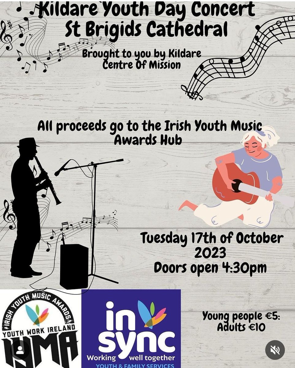 Great local community fundraiser on Tuesday 17th October in St Brigids Cathedral at 4.30pm. Please support if you can. <a href="/insyncyouthinfo/">In Sync Youth Information Service</a> <a href="/ywirl/">Youth Work Ireland</a>