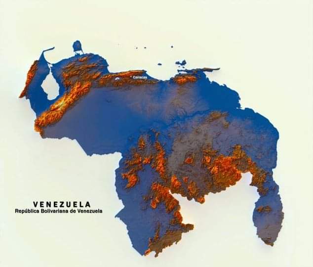 Mapa Relieve de Venezuela, elaborado a partir de datos de un modelo digital de elevación. Elaborado por Heriberto Gomez #16Oct #MiMapa 

No olvides descargarlo y Compartirlo en Facebook, Twitter y en las Redes Sociales de Guyana. #EsequiboEsVenezuela #IsWeOwn