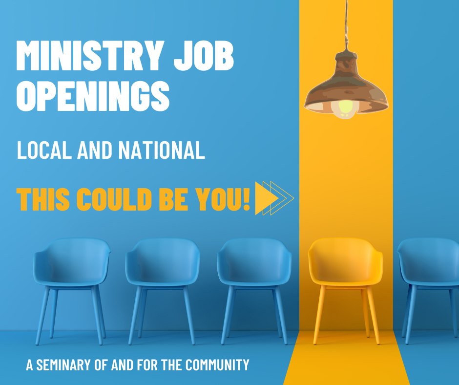 CRCDS has received several new ministry job opportunities from churches and organizations both locally and nationally.

Check out all current postings on our website at: crcds.edu/jobs
#CRCDSCares #peaceservicejustice #employmentopportunities #jobsearching #hiring