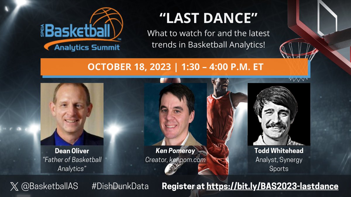 BasketballAS's tweet image. An open FREE session with @kenpomeroy ?!! Don't miss your chance to ask a question of THE college hoops numbers man. #dishdunkdata #DataScience #analytics #math @1CSBA bit.ly/BAS2023-lastda…