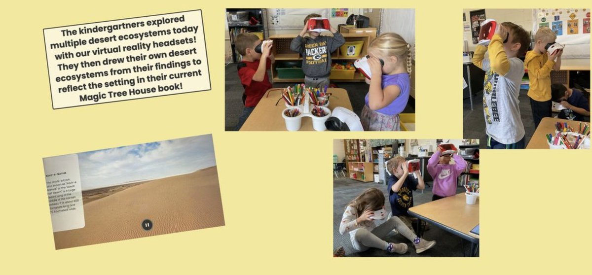 VR in kindergarten today!!!  So engaging and meaningful for them to be able to "visit" a desert 🌵and look around! <a href="/PCSD_FV/">Fairview Elementary</a> <a href="/MissFraser_FV/">Miss. Fraser</a>