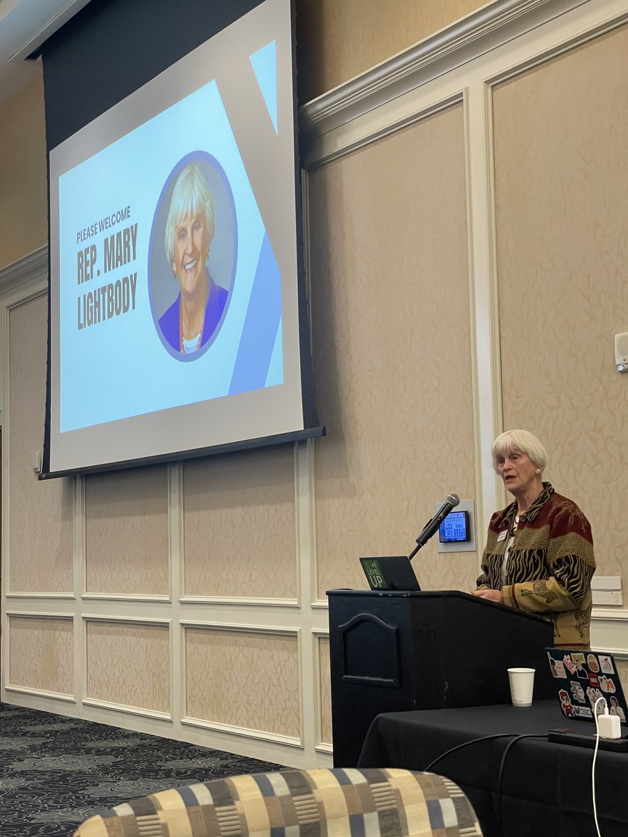 OhioCouncilSS's tweet photo. Thank you Rep. Mary Lightbody for speaking for OCSS today but also for championing quality social studies education every day in Ohio #OCSS2023 @MaryLightbody https://t.co/QFNc7wKX2u
