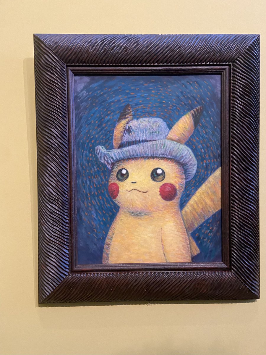 sneakyy333's tweet photo. Yay got a Pokémon card apparently it’s like limited edition #VanGogh #Pokemon https://t.co/EL3gXjpamq