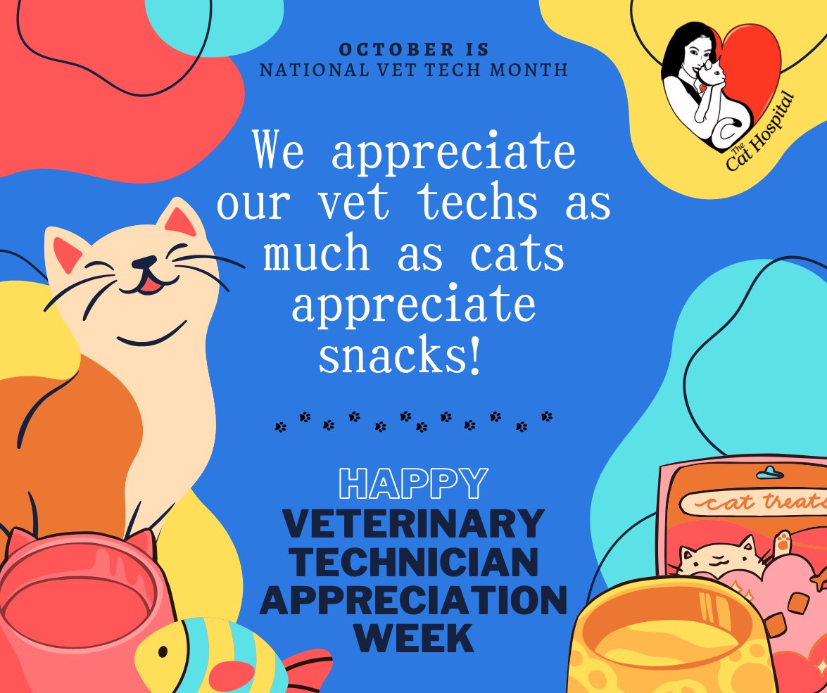 This month we celebrate our veterinary technicians! Vet techs are important members of the veterinary health care team in the effort to provide quality &amp; compassionate care of animals. It's National Veterinary Technician Week! #veterinarytechicianweek #veterinarytechnicianmonth