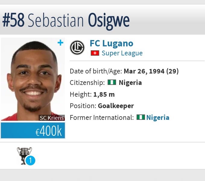 Sebastian Osigwe - FC Lugano