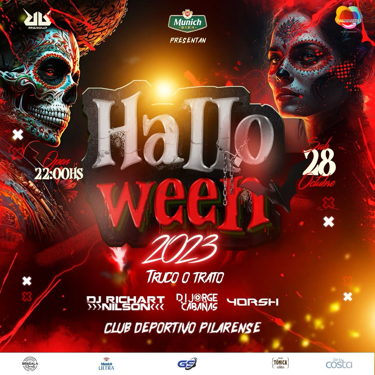 rrgroupeventos's tweet image. Halloween 2023 🎃 truco o trato, new experience!
#halloweentrucootrato #clubdeportivopilarense #newexperience