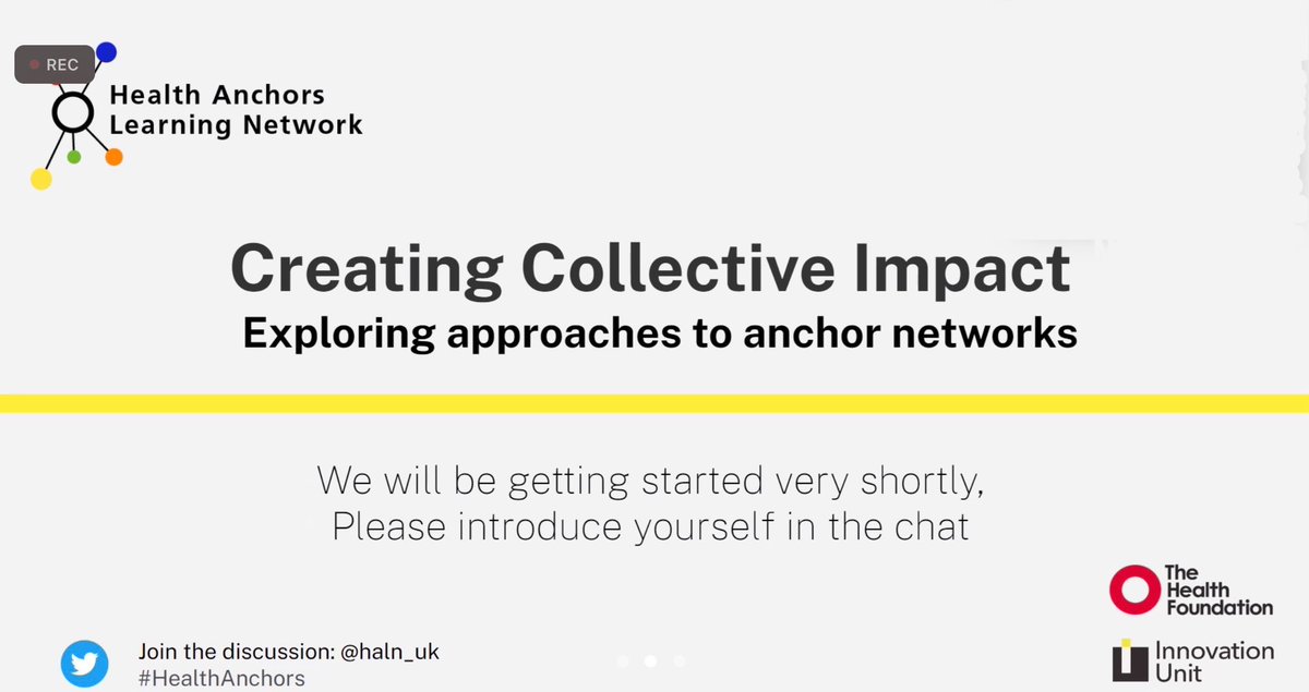 ‘We didn’t start with a strategic plan…it was more about action.’

Joined @haln_uk #HealthAnchors event today - listening to honest reflections & learning from people in organisations consciously using their resources to benefit communities, improve health & reduce inequalities.