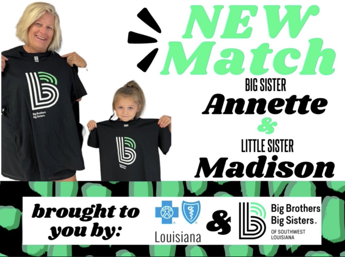 Erin Thibodeaux Davison, MBA (@erindavison73) on Twitter photo #NewMatchMonday at <a href="/bbbsofswla/">BBBS of SWLA</a> in the <a href="/cityofderidder/">City of DeRidder</a> brought to you by @BCBSLA of #louisiana π. #bebig #bbbsswla #bbbs #deridderlouisiana π #NewMatchMonday at <a href="/bbbsofswla/">BBBS of SWLA</a> in the <a href="/cityofderidder/">City of DeRidder</a> brought to you by @BCBSLA of #louisiana π. #bebig #bbbsswla #bbbs #deridderlouisiana π