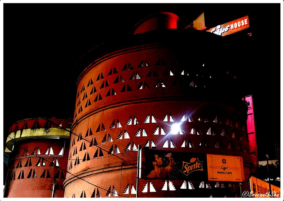 The monumental spiral building of The Indian Coffee House in #Trivandrum,#Kerala,#India, designed by the legendary #British #Indian #architect Laurie Baker.#Art #Asia #Life #Culture  #Architectural #Building #city #photography #Jali #SustainableArchitecture  #OrganicArchitecture