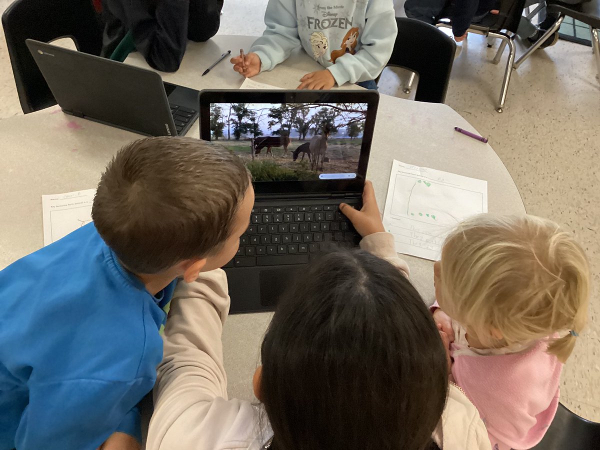 mrs_beadle's tweet photo. Our grade 5 buddies joined in on our farm animal inquiry today  @SACTVDSB learning about and recording student learning on our favourite farm animals using technology and non-fiction texts @LisaPaiva6 @MsAllely @TVDSBKinder https://t.co/LSgu5SB0Dq