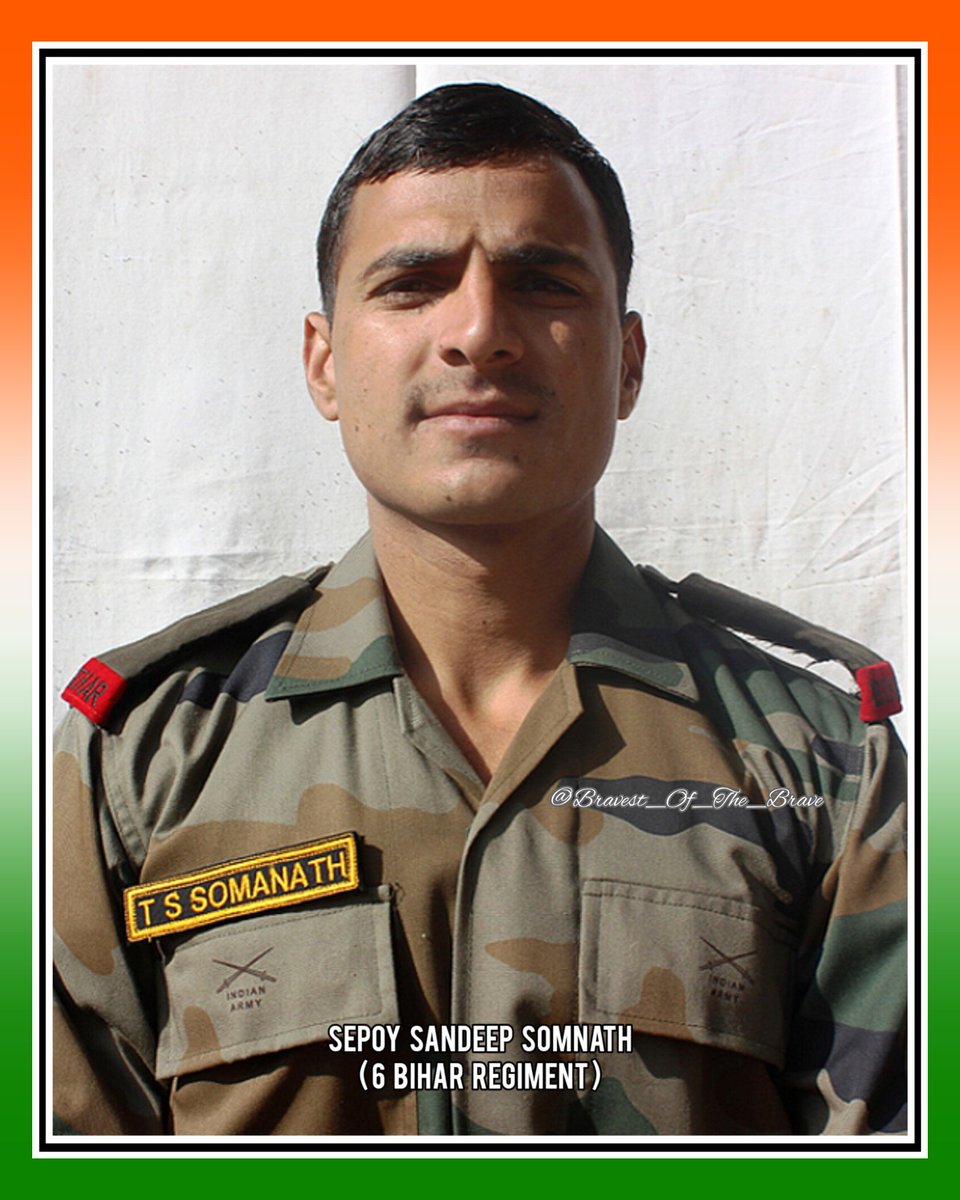 knowyourheroess's tweet photo. #BirthAnniversary

He was born on 17 Oct 1991 in Nasik district of #Maharashtra.

SEPOY SANDEEP SOMNATH
6 BIHAR

who was supreme sacrificed his life during the #UriTerrorAttack in J&amp;K on 18 Sep 2016.

We salute our Braveheart 🏵

Jai Hind 🇮🇳🙏
#KnowYourHeroes https://t.co/dpy4y3p32r