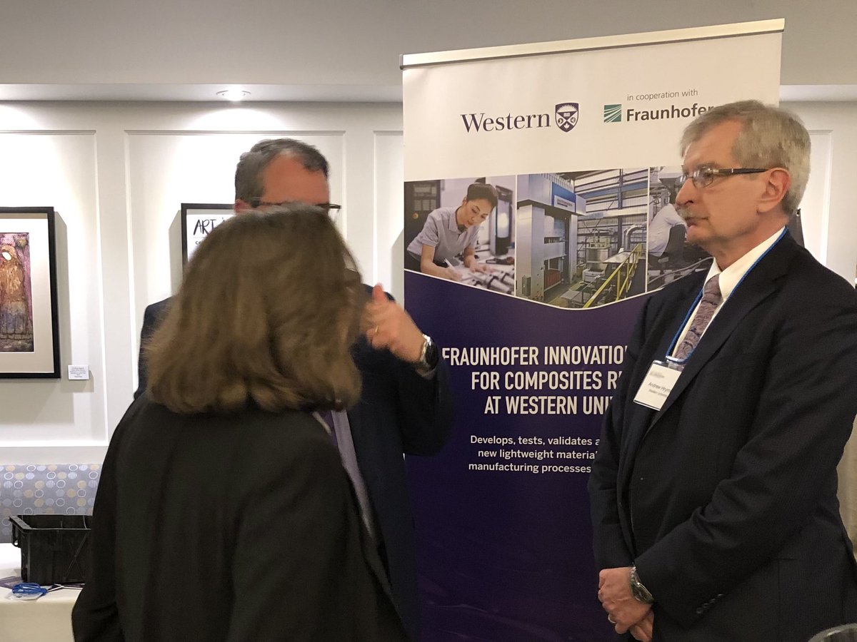 OntUniv's tweet photo. To help maximize Ontario's advanced manufacturing capabilities &amp; drive competition, Dr. Andrew Hrymak from @WesternU &amp; Fraunhofer Innovation Platform for Composites Research shares research to develop, test &amp; improve #AdvancedMFG processes at industrial scale. https://t.co/LoFXt4oSmo