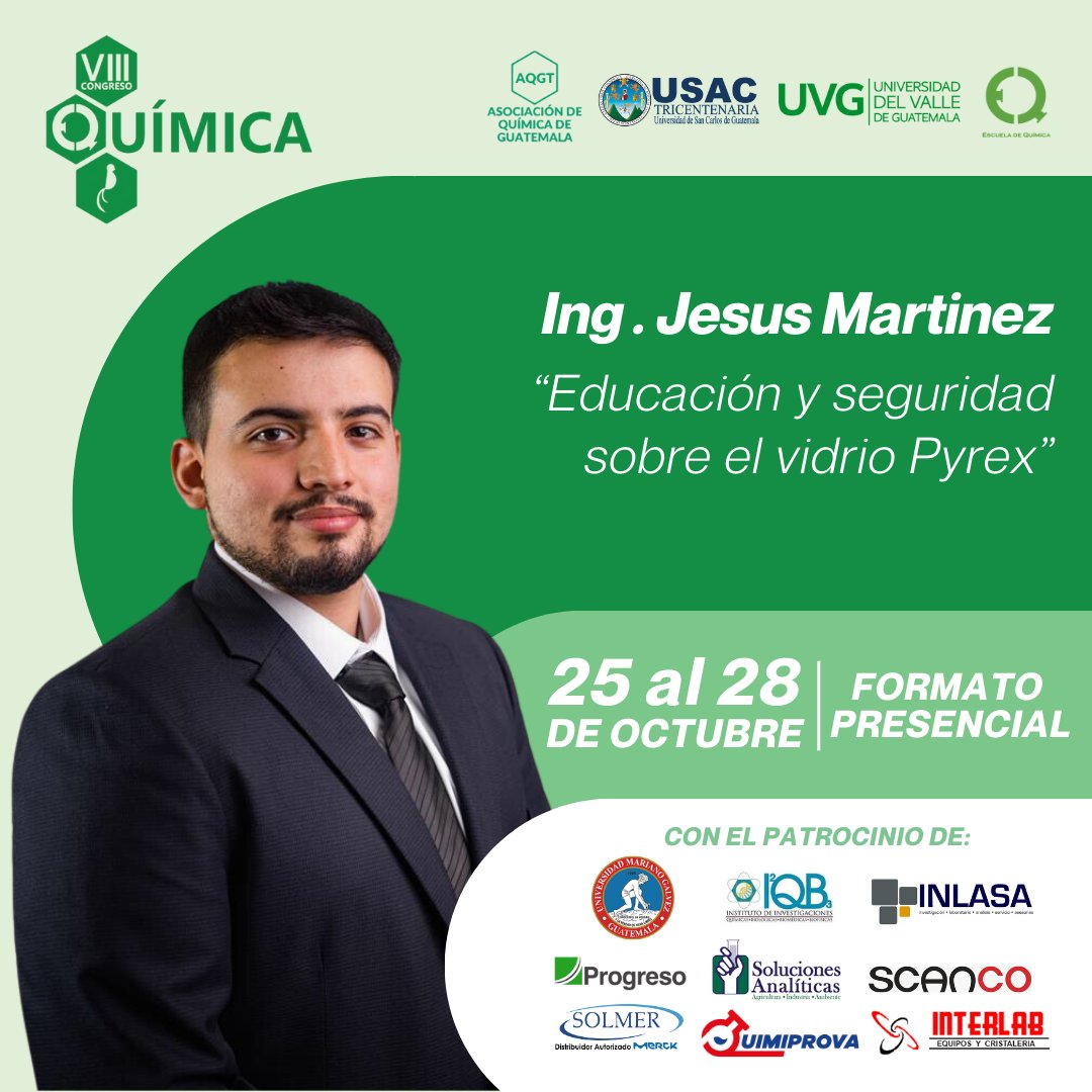QuimicaGT's tweet photo. El uso de vidrio Pyrex en la química ha sido esencial para permitir la realización segura y eficiente de una amplia gama de experimentos y análisis químicos.
En esta ocasión tenemos un representante de la empresa que se especializa en fabricación de cristalería de lab: Corning. https://t.co/7K5nZdNavk