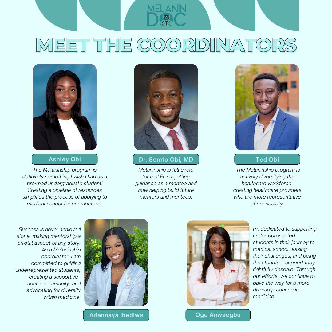 🌟 Introducing: Melaninship🌟

We are proud to announce Melaninship, a mentorship program aimed to help underrepresented  pre-med students looking for guidance in the medical school admissions process.
#Melaninship #FutureDoctors #MedTwitter #DiversityInMedicine  #BIPOCinMedicine