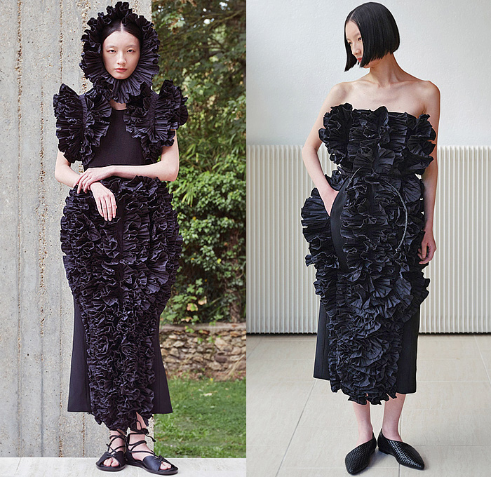 FashionWeekDJO's tweet photo. https://t.co/BJmgQvrFNv Co 2024 Spring Summer Womens Highlights #Co #CoCollections #SS24 #Spring24 #Spring2024 #ruffles #frills #voluminous #ruffledskirt #sandals #strapless #openshoulders #dress #flats #trendwatch #trendcasting #fashion #fashionforward #womenswear #style https://t.co/MUGlQwtflE