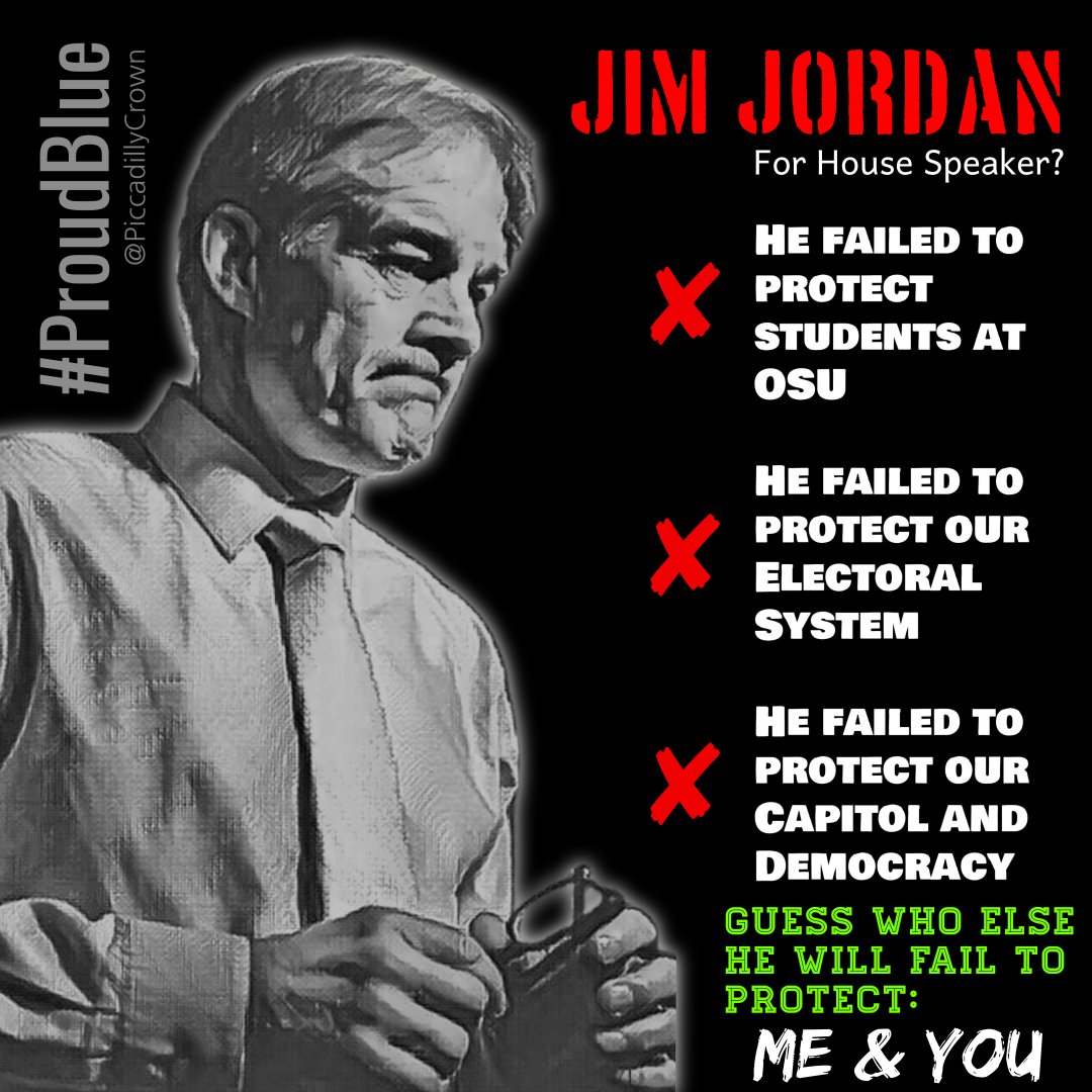If Jim Jordan becomes SOTH he will be the person responsible for certifying the next election. Will he do that, or like last time, join the coup to install a dictator?This makes it imperative that the Dems win the House in 2024 #VoteBlue2024 #DemVoice1 #ProudBlue #wtpEARTH