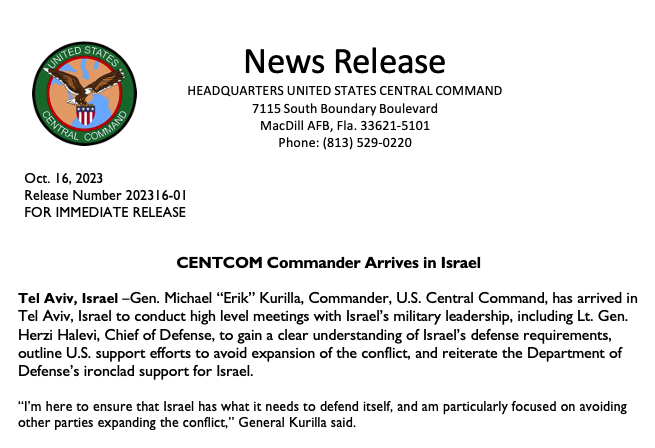 CENTCOM Commander Arrives in Israel
centcom.mil/MEDIA/PRESS-RE…