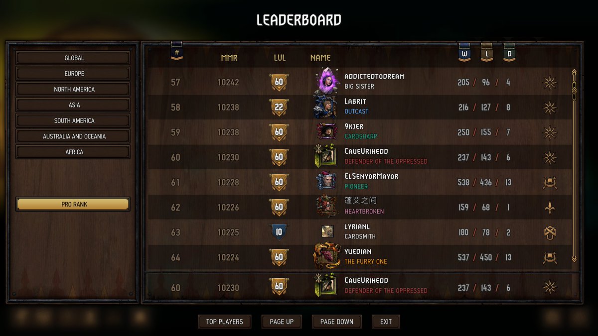 Depois de um ano inteiro, chegamos a última season competitiva do Gwent onde eu consegui completar o ano jogando todos os qualifiers, teremos uma última chance para jogar o Gwent Masters em Dezembro, foi muito dificil jogar bem nos qualis, mas darei meu máx para conseguir no fim.