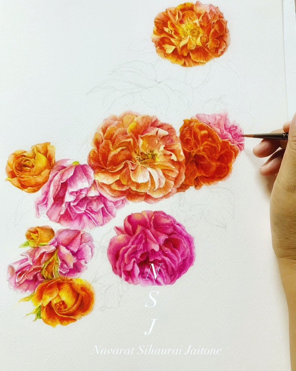 ใกล้ละ
เดี๋ยวต้องลงสีใบ ลงสีใบที่ไรว้าวุ่นใจทุกที 😄
#watercolor #watercolorpainting #watercolour #watercolourpainting #draw #watercoloring #aquarelle #artwork #art #artist