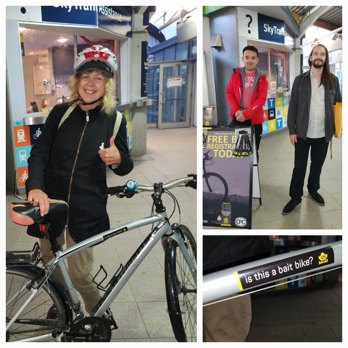 TheGWCPC's tweet photo. #biketoworkweek #teamwork partnered with @StrathCPC #volunteers providing #529bike registration #endbiketheft Enjoyed music by #gamelonbikebike Thank you @WeAreHub for the invite https://t.co/NiMUuQDyCB #UnGapTheMap #endbiketheft @VPDBikes #vpd #vancommunitypolicing https://t.co/vLsRq9LINV