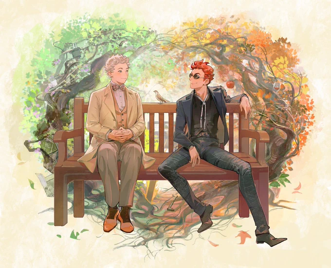 繁枝之下  #GoodOmensFanArt #GoodOmens