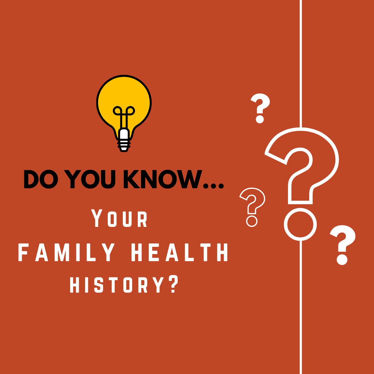 Knowing your #FamilyHealthHistory can be a big game-changer regarding your well-being. Have meaningful conversations with your loved ones. Keep a health journal to track any patterns or risks. Also, encourage the young ones in your family to participate in these conversations.