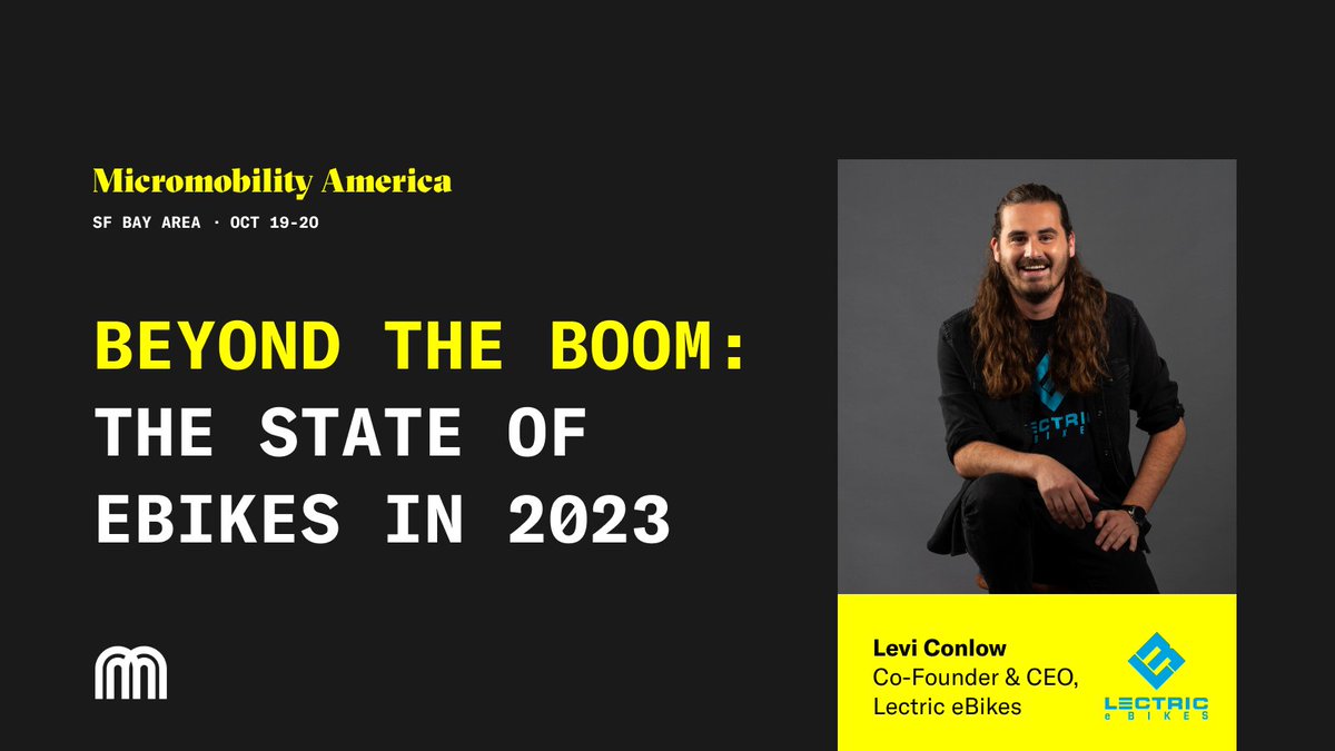 Micromobility America is 48 hours away! The show starts with a can't-miss fireside w/ Levi Conlow of <a href="/lectricebikes/">Lectric eBikes</a>—a firm that has sold more EVs than GM, Ford, Hyundai, Volkswagen, BMW, Lucid and Rivian *combined*—about the state of U.S. ebikes. Join us👇
micromobility.io/events/micromo…