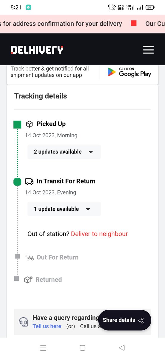 Bejisayani's tweet photo. When I'll get my refund @meesho_support order is already returned https://t.co/Hp4w5SVZtU