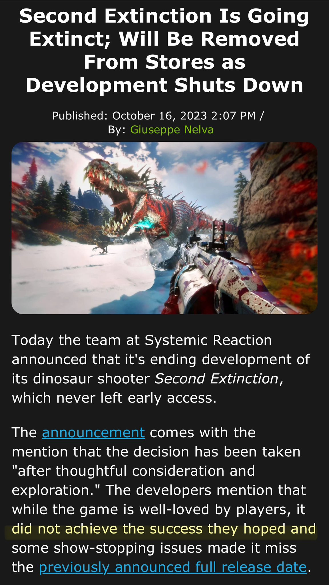 Second Extinction: Confira mais novidades e uma gameplay