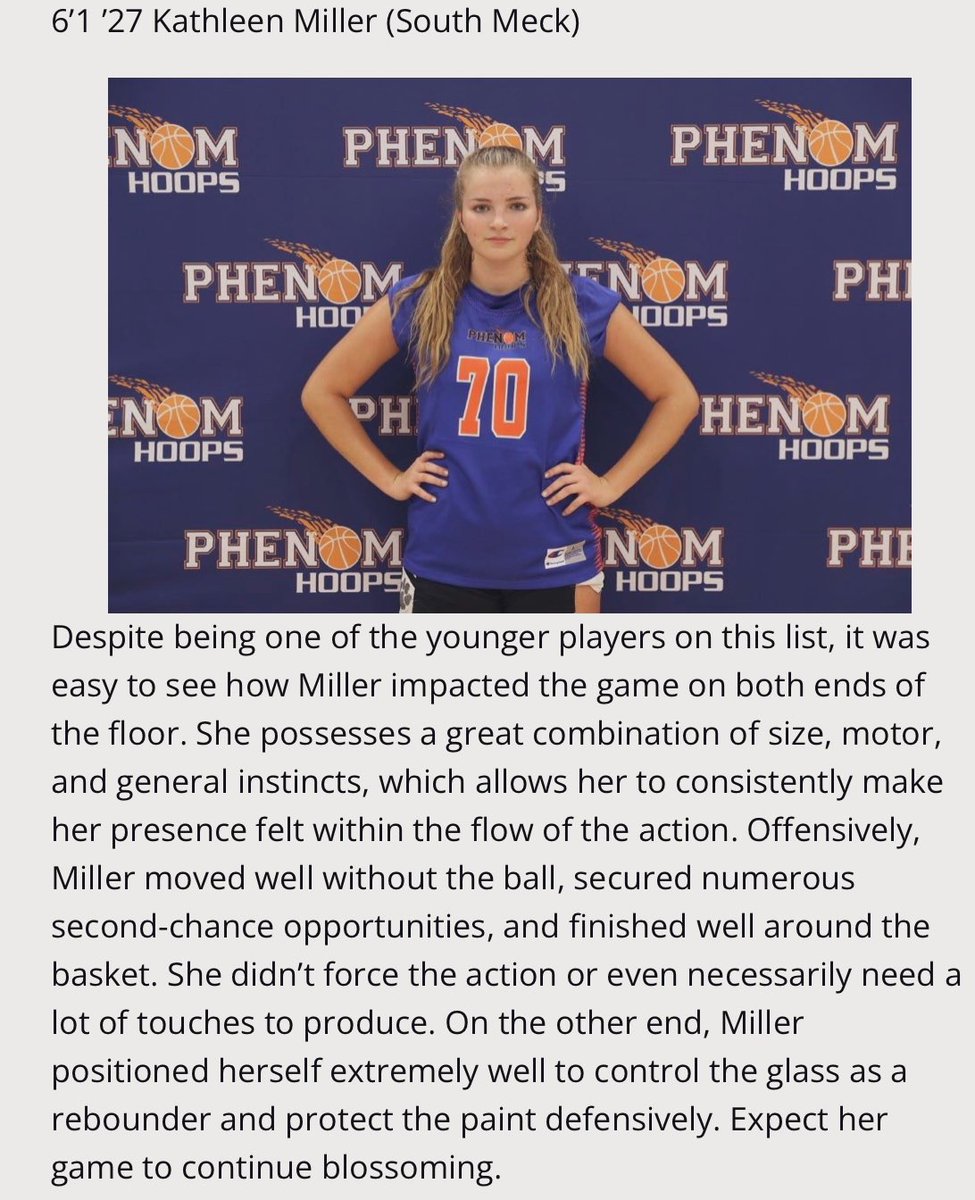 Congratulations ‘27 <a href="/Kathleen_mi11/">Kathleen</a> on locking up at the #LadyTop89 <a href="/Phenom_Hoops/">Phenom Hoop Report</a> <a href="/LadyPhenomHoops/">Lady Phenom Hoops</a> event. 

#BeElite