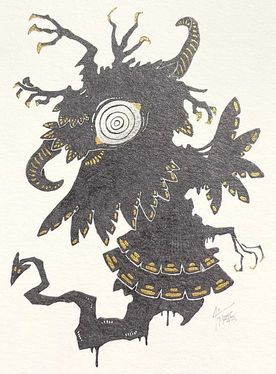 「17日目のお題は【悪魔】悪魔も天使も一緒#kuretake_inktober20」|ドラ水彩のイラスト