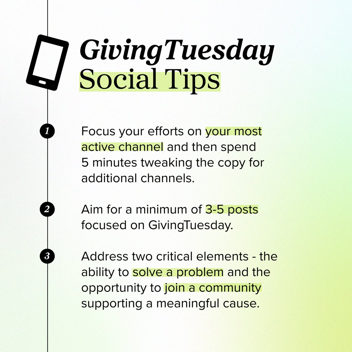 Get ready for GivingTuesday! Our free GivingTuesday guide is full of valuable social tips and so much more. Don't miss out, download now ⬇️

bit.ly/3PMq14O

#GivingTuesday #GivingTuesday2023 #GivingTuesdayTips